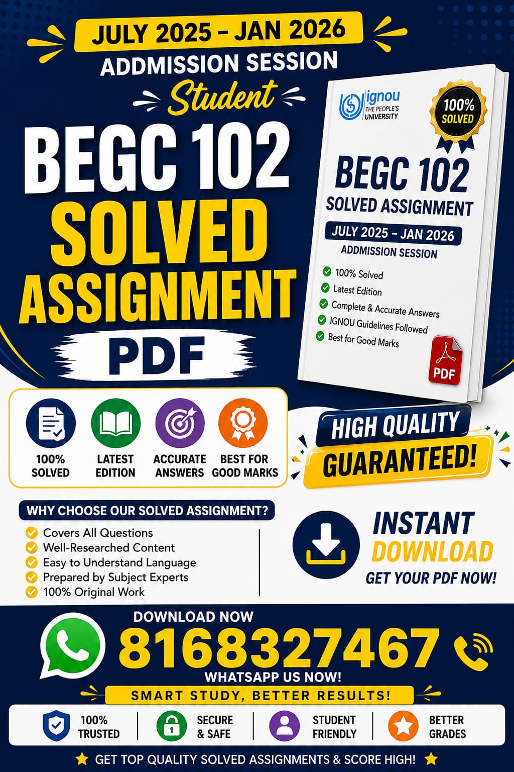 BEGC 102 SOLVED ASSIGNMENT 2025-26