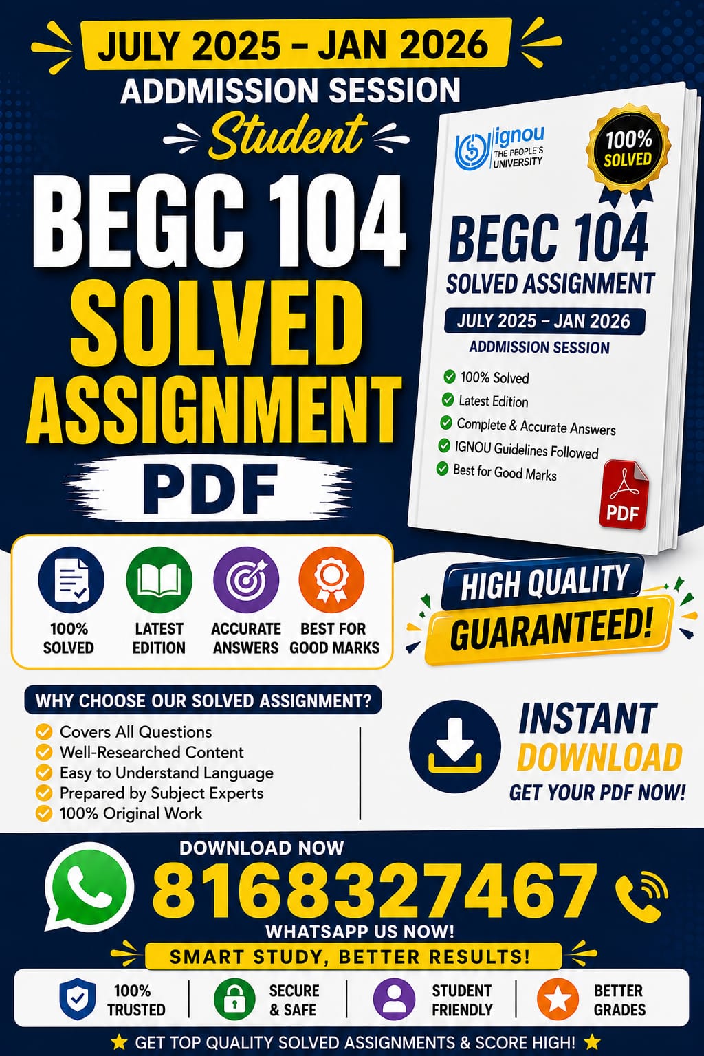 BEGC 104 SOLVED ASSIGNMENT 2025-26