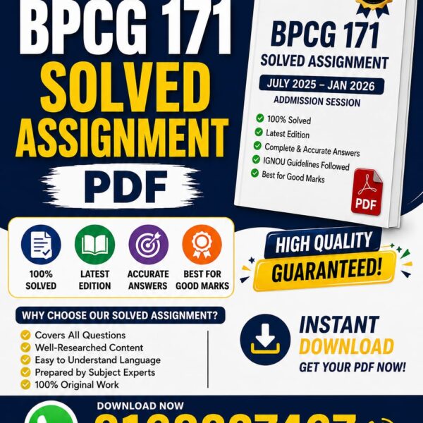 BPCG 171 EM SOLVED ASSIGNMENT 2025*-26