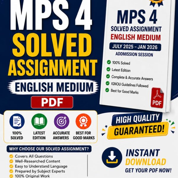 MPS 4 ENGLISH ASSIGNMENT 2025-26