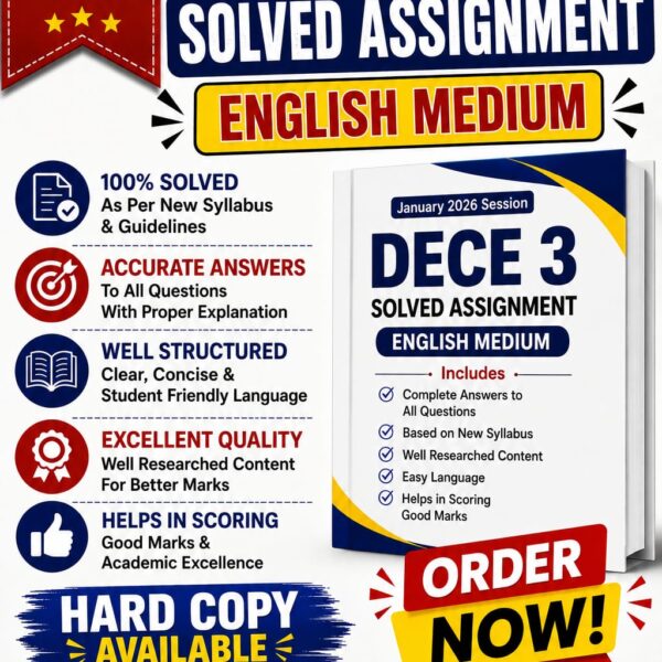 DECE 3 ENGLISH SOLVED ASSIGNMENT 2026
